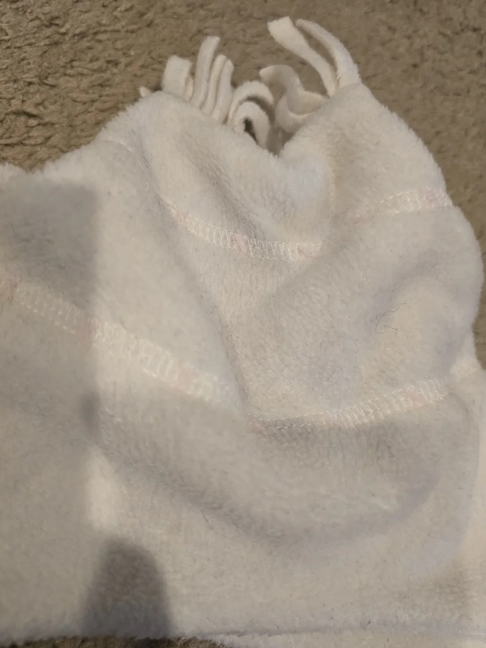 Cream Baby Hat with Matching Mittens